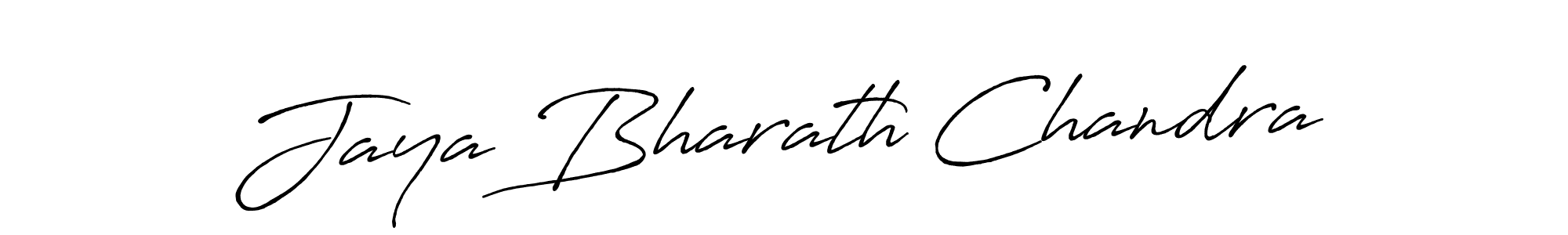 Create a beautiful signature design for name Jaya Bharath Chandra. With this signature (Antro_Vectra_Bolder) fonts, you can make a handwritten signature for free. Jaya Bharath Chandra signature style 7 images and pictures png