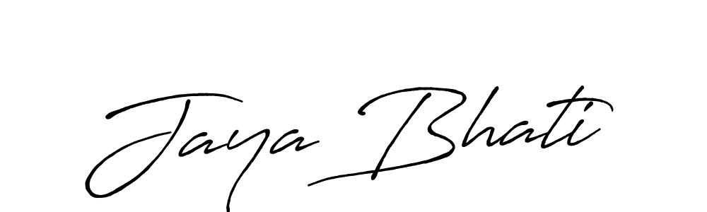 Make a beautiful signature design for name Jaya Bhati. With this signature (Antro_Vectra_Bolder) style, you can create a handwritten signature for free. Jaya Bhati signature style 7 images and pictures png