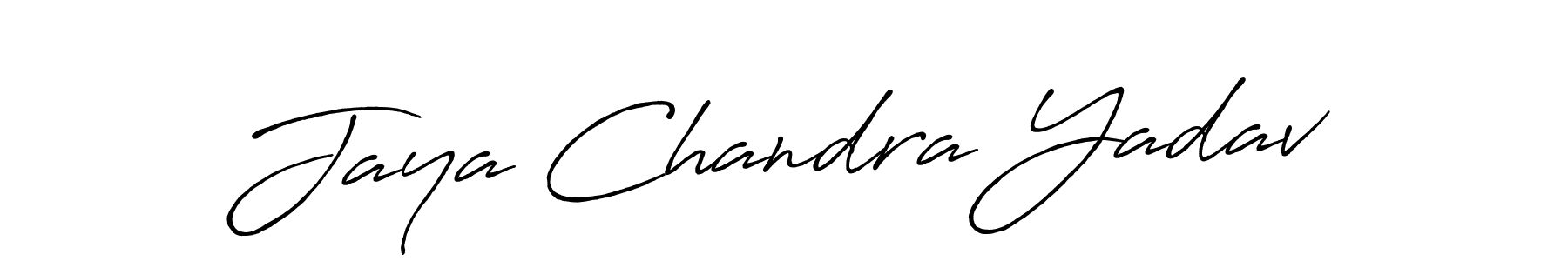 Create a beautiful signature design for name Jaya Chandra Yadav. With this signature (Antro_Vectra_Bolder) fonts, you can make a handwritten signature for free. Jaya Chandra Yadav signature style 7 images and pictures png