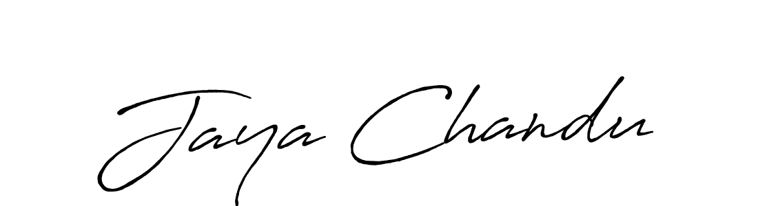 Design your own signature with our free online signature maker. With this signature software, you can create a handwritten (Antro_Vectra_Bolder) signature for name Jaya Chandu. Jaya Chandu signature style 7 images and pictures png