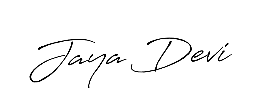 Jaya Devi stylish signature style. Best Handwritten Sign (Antro_Vectra_Bolder) for my name. Handwritten Signature Collection Ideas for my name Jaya Devi. Jaya Devi signature style 7 images and pictures png