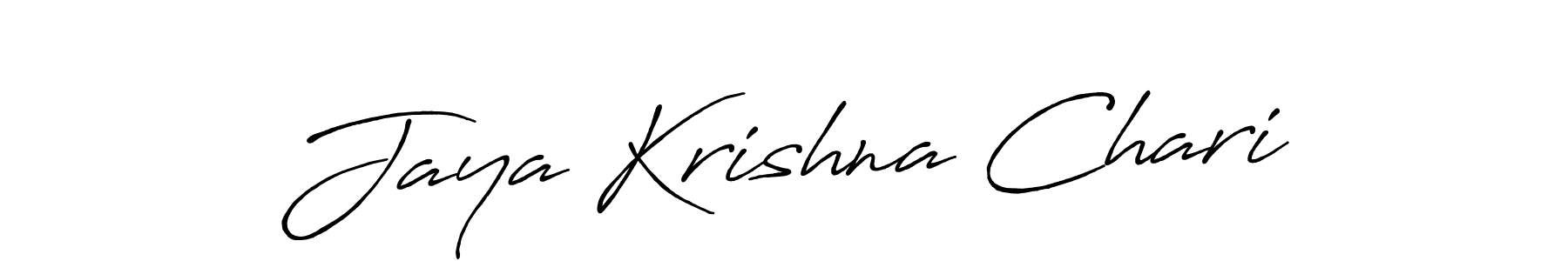 Make a beautiful signature design for name Jaya Krishna Chari. With this signature (Antro_Vectra_Bolder) style, you can create a handwritten signature for free. Jaya Krishna Chari signature style 7 images and pictures png