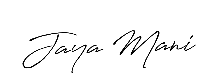 How to make Jaya Mani signature? Antro_Vectra_Bolder is a professional autograph style. Create handwritten signature for Jaya Mani name. Jaya Mani signature style 7 images and pictures png