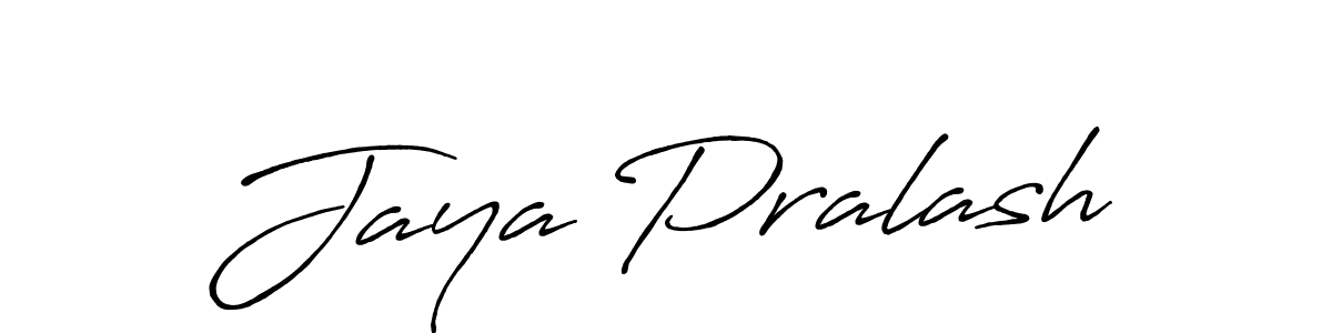 Jaya Pralash stylish signature style. Best Handwritten Sign (Antro_Vectra_Bolder) for my name. Handwritten Signature Collection Ideas for my name Jaya Pralash. Jaya Pralash signature style 7 images and pictures png