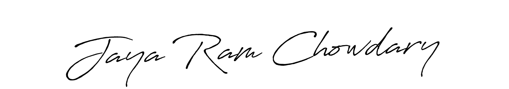 Also we have Jaya Ram Chowdary name is the best signature style. Create professional handwritten signature collection using Antro_Vectra_Bolder autograph style. Jaya Ram Chowdary signature style 7 images and pictures png