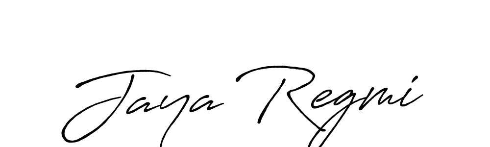 Use a signature maker to create a handwritten signature online. With this signature software, you can design (Antro_Vectra_Bolder) your own signature for name Jaya Regmi. Jaya Regmi signature style 7 images and pictures png