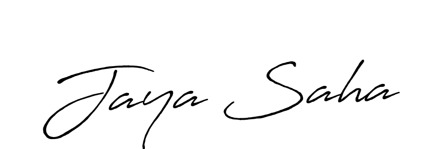 Create a beautiful signature design for name Jaya Saha. With this signature (Antro_Vectra_Bolder) fonts, you can make a handwritten signature for free. Jaya Saha signature style 7 images and pictures png