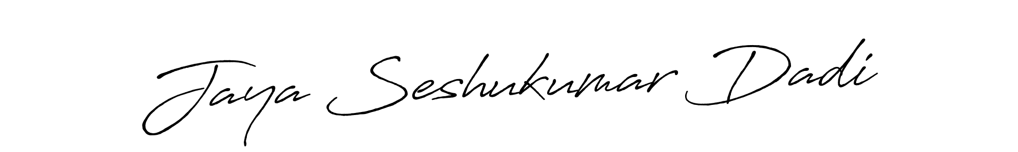 Use a signature maker to create a handwritten signature online. With this signature software, you can design (Antro_Vectra_Bolder) your own signature for name Jaya Seshukumar Dadi. Jaya Seshukumar Dadi signature style 7 images and pictures png