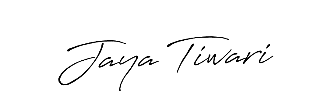How to make Jaya Tiwari name signature. Use Antro_Vectra_Bolder style for creating short signs online. This is the latest handwritten sign. Jaya Tiwari signature style 7 images and pictures png