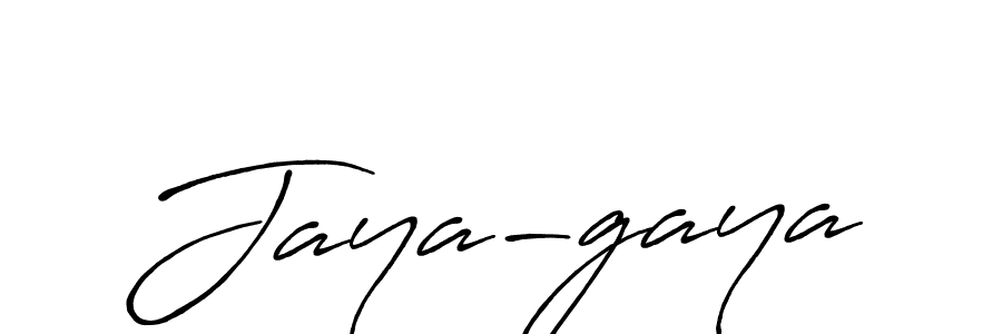 How to make Jaya-gaya name signature. Use Antro_Vectra_Bolder style for creating short signs online. This is the latest handwritten sign. Jaya-gaya signature style 7 images and pictures png