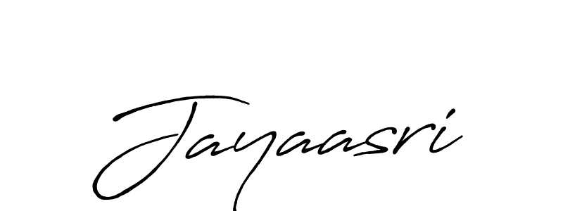 Make a beautiful signature design for name Jayaasri. With this signature (Antro_Vectra_Bolder) style, you can create a handwritten signature for free. Jayaasri signature style 7 images and pictures png