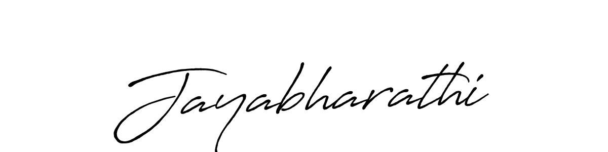 It looks lik you need a new signature style for name Jayabharathi. Design unique handwritten (Antro_Vectra_Bolder) signature with our free signature maker in just a few clicks. Jayabharathi signature style 7 images and pictures png