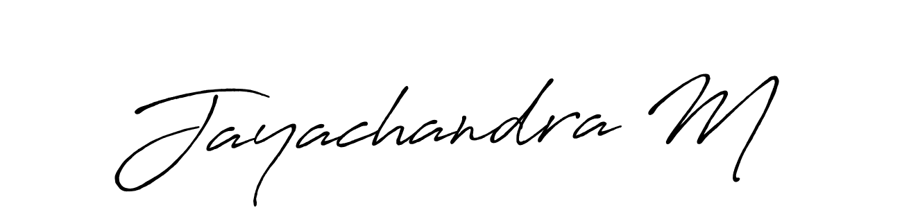 It looks lik you need a new signature style for name Jayachandra M. Design unique handwritten (Antro_Vectra_Bolder) signature with our free signature maker in just a few clicks. Jayachandra M signature style 7 images and pictures png