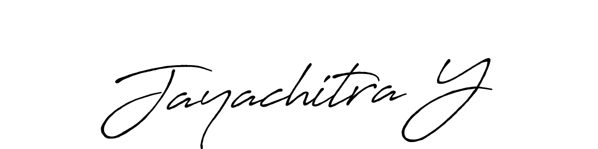 Design your own signature with our free online signature maker. With this signature software, you can create a handwritten (Antro_Vectra_Bolder) signature for name Jayachitra Y. Jayachitra Y signature style 7 images and pictures png