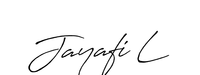 Also You can easily find your signature by using the search form. We will create Jayafi L name handwritten signature images for you free of cost using Antro_Vectra_Bolder sign style. Jayafi L signature style 7 images and pictures png