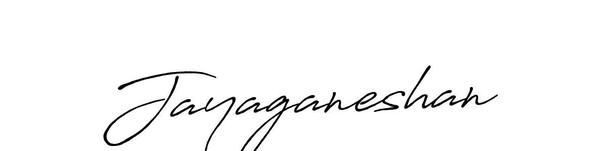 Make a beautiful signature design for name Jayaganeshan. With this signature (Antro_Vectra_Bolder) style, you can create a handwritten signature for free. Jayaganeshan signature style 7 images and pictures png