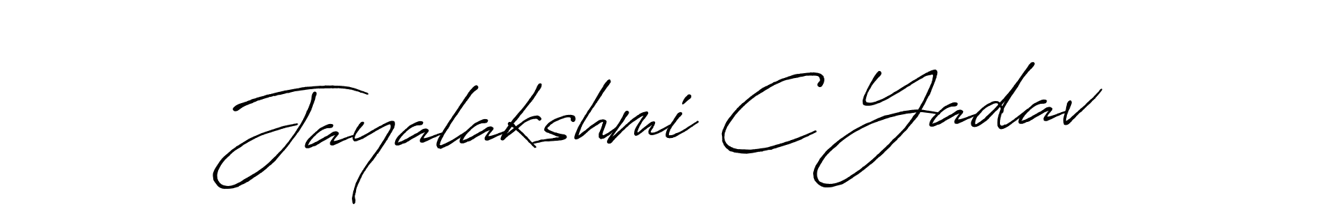 Jayalakshmi C Yadav stylish signature style. Best Handwritten Sign (Antro_Vectra_Bolder) for my name. Handwritten Signature Collection Ideas for my name Jayalakshmi C Yadav. Jayalakshmi C Yadav signature style 7 images and pictures png