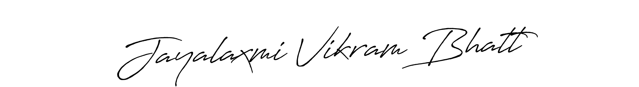 How to make Jayalaxmi Vikram Bhatt name signature. Use Antro_Vectra_Bolder style for creating short signs online. This is the latest handwritten sign. Jayalaxmi Vikram Bhatt signature style 7 images and pictures png