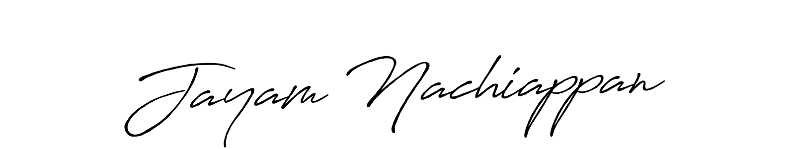 Also we have Jayam Nachiappan name is the best signature style. Create professional handwritten signature collection using Antro_Vectra_Bolder autograph style. Jayam Nachiappan signature style 7 images and pictures png