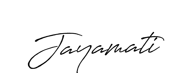 Design your own signature with our free online signature maker. With this signature software, you can create a handwritten (Antro_Vectra_Bolder) signature for name Jayamati. Jayamati signature style 7 images and pictures png