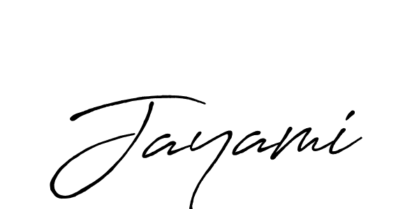 Use a signature maker to create a handwritten signature online. With this signature software, you can design (Antro_Vectra_Bolder) your own signature for name Jayami. Jayami signature style 7 images and pictures png