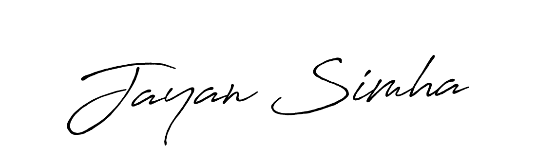Also we have Jayan Simha name is the best signature style. Create professional handwritten signature collection using Antro_Vectra_Bolder autograph style. Jayan Simha signature style 7 images and pictures png