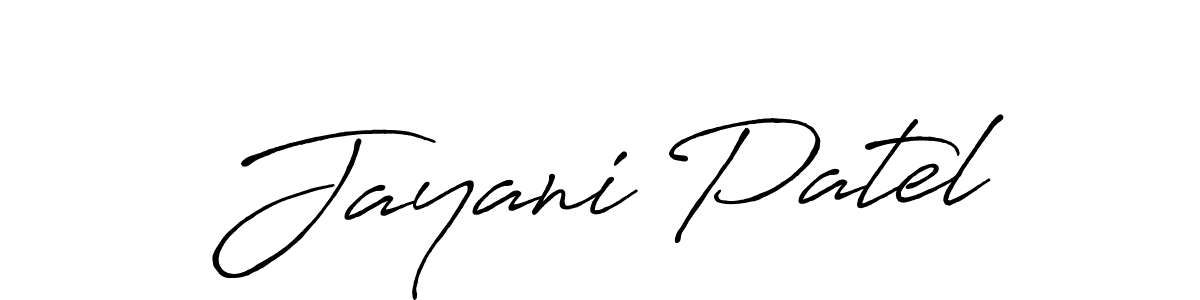 Also we have Jayani Patel name is the best signature style. Create professional handwritten signature collection using Antro_Vectra_Bolder autograph style. Jayani Patel signature style 7 images and pictures png