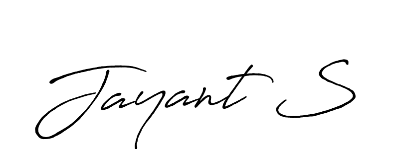 The best way (Antro_Vectra_Bolder) to make a short signature is to pick only two or three words in your name. The name Jayant S include a total of six letters. For converting this name. Jayant S signature style 7 images and pictures png