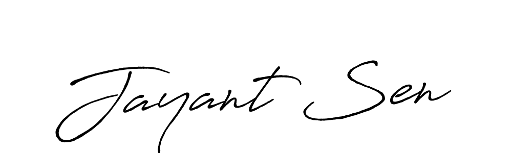 Design your own signature with our free online signature maker. With this signature software, you can create a handwritten (Antro_Vectra_Bolder) signature for name Jayant Sen. Jayant Sen signature style 7 images and pictures png