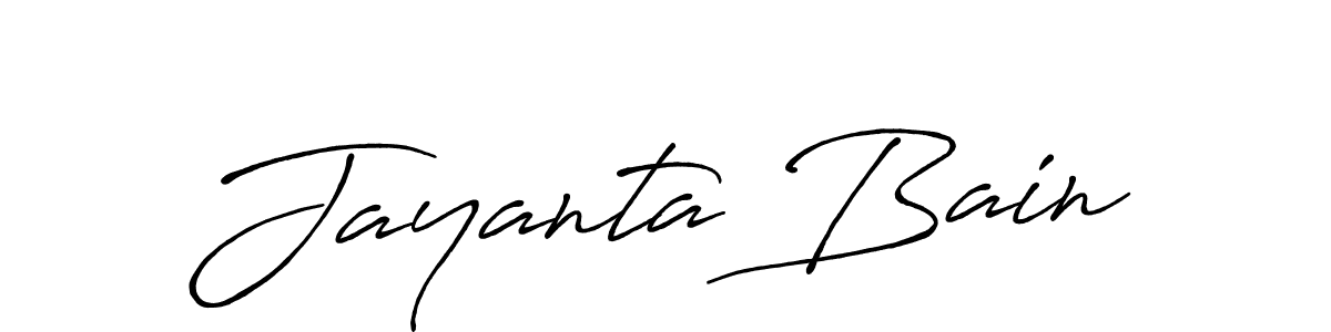 Jayanta Bain stylish signature style. Best Handwritten Sign (Antro_Vectra_Bolder) for my name. Handwritten Signature Collection Ideas for my name Jayanta Bain. Jayanta Bain signature style 7 images and pictures png