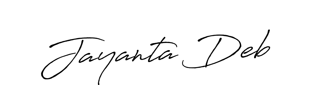 How to make Jayanta Deb name signature. Use Antro_Vectra_Bolder style for creating short signs online. This is the latest handwritten sign. Jayanta Deb signature style 7 images and pictures png