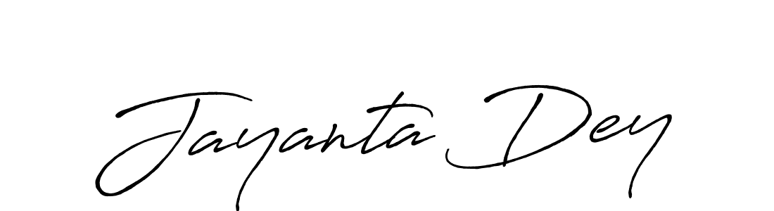 Create a beautiful signature design for name Jayanta Dey. With this signature (Antro_Vectra_Bolder) fonts, you can make a handwritten signature for free. Jayanta Dey signature style 7 images and pictures png