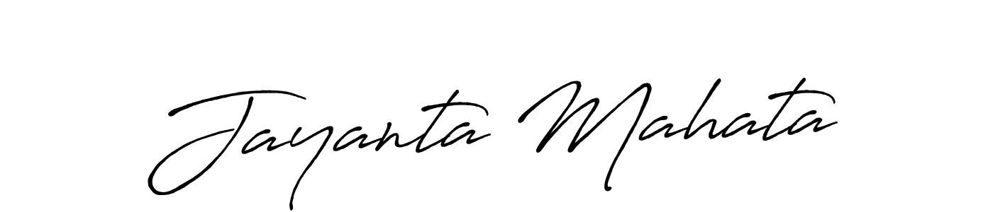 How to make Jayanta Mahata name signature. Use Antro_Vectra_Bolder style for creating short signs online. This is the latest handwritten sign. Jayanta Mahata signature style 7 images and pictures png