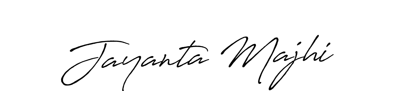 Make a beautiful signature design for name Jayanta Majhi. With this signature (Antro_Vectra_Bolder) style, you can create a handwritten signature for free. Jayanta Majhi signature style 7 images and pictures png