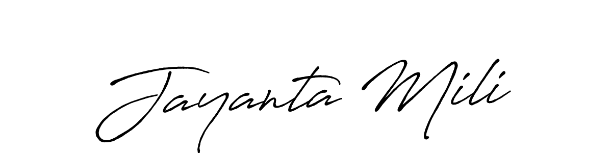 Make a beautiful signature design for name Jayanta Mili. Use this online signature maker to create a handwritten signature for free. Jayanta Mili signature style 7 images and pictures png