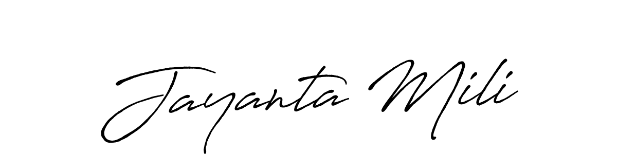 Once you've used our free online signature maker to create your best signature Antro_Vectra_Bolder style, it's time to enjoy all of the benefits that Jayanta Mili name signing documents. Jayanta Mili signature style 7 images and pictures png