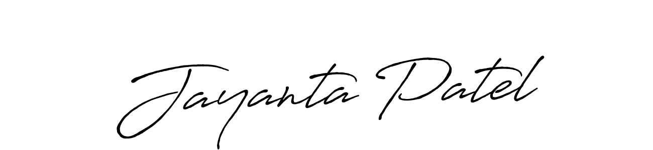 Use a signature maker to create a handwritten signature online. With this signature software, you can design (Antro_Vectra_Bolder) your own signature for name Jayanta Patel. Jayanta Patel signature style 7 images and pictures png