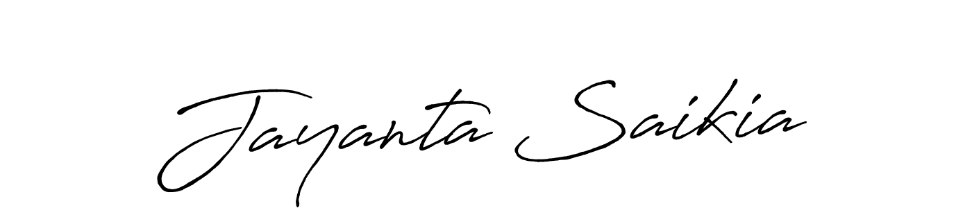 Design your own signature with our free online signature maker. With this signature software, you can create a handwritten (Antro_Vectra_Bolder) signature for name Jayanta Saikia. Jayanta Saikia signature style 7 images and pictures png