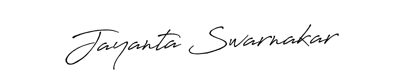 How to make Jayanta Swarnakar name signature. Use Antro_Vectra_Bolder style for creating short signs online. This is the latest handwritten sign. Jayanta Swarnakar signature style 7 images and pictures png