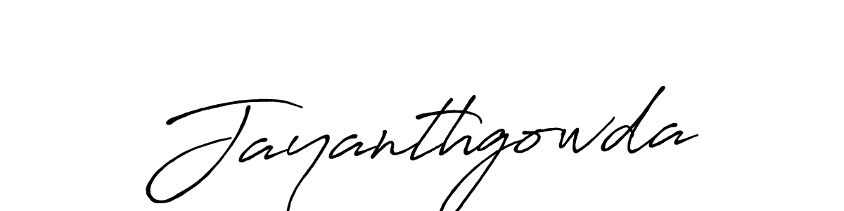 Create a beautiful signature design for name Jayanthgowda. With this signature (Antro_Vectra_Bolder) fonts, you can make a handwritten signature for free. Jayanthgowda signature style 7 images and pictures png
