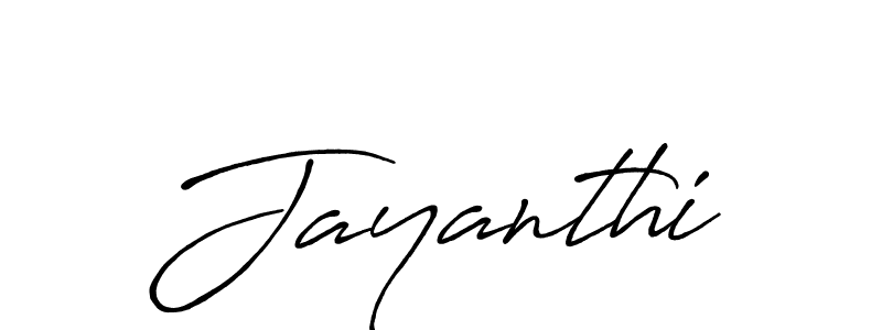 Use a signature maker to create a handwritten signature online. With this signature software, you can design (Antro_Vectra_Bolder) your own signature for name Jayanthi. Jayanthi signature style 7 images and pictures png