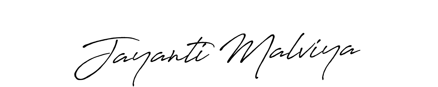 It looks lik you need a new signature style for name Jayanti Malviya. Design unique handwritten (Antro_Vectra_Bolder) signature with our free signature maker in just a few clicks. Jayanti Malviya signature style 7 images and pictures png