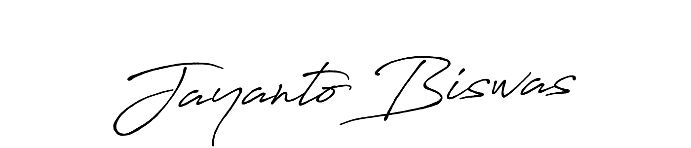 Make a beautiful signature design for name Jayanto Biswas. With this signature (Antro_Vectra_Bolder) style, you can create a handwritten signature for free. Jayanto Biswas signature style 7 images and pictures png