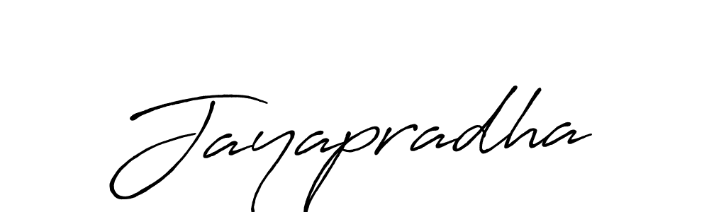 Make a beautiful signature design for name Jayapradha. With this signature (Antro_Vectra_Bolder) style, you can create a handwritten signature for free. Jayapradha signature style 7 images and pictures png