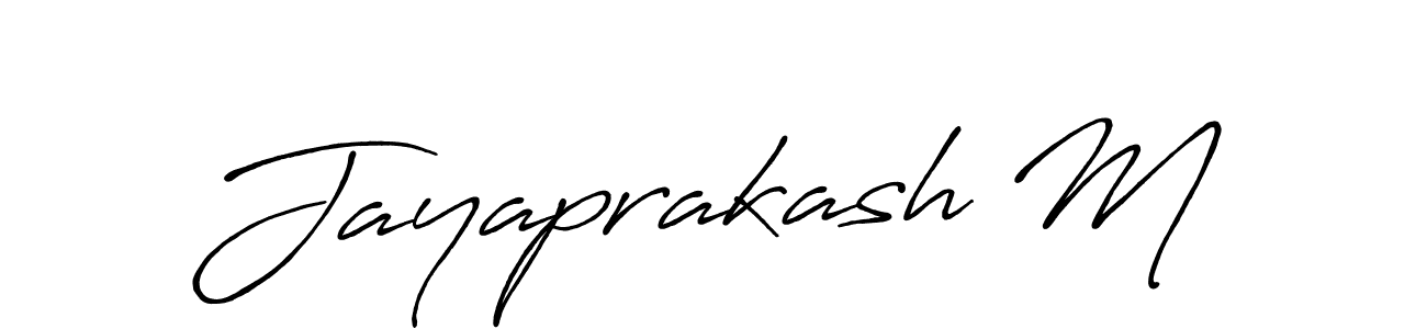 Design your own signature with our free online signature maker. With this signature software, you can create a handwritten (Antro_Vectra_Bolder) signature for name Jayaprakash M. Jayaprakash M signature style 7 images and pictures png