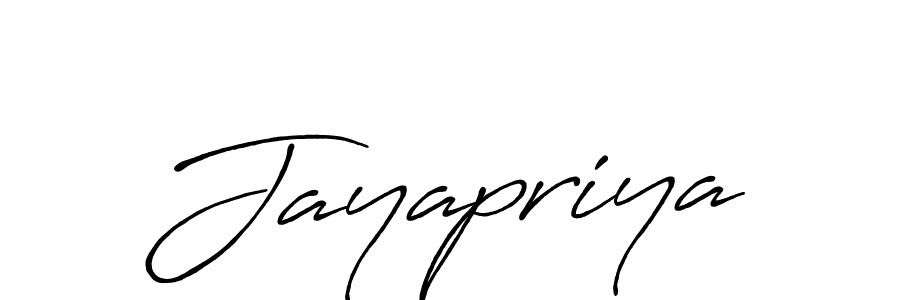 Design your own signature with our free online signature maker. With this signature software, you can create a handwritten (Antro_Vectra_Bolder) signature for name Jayapriya. Jayapriya signature style 7 images and pictures png