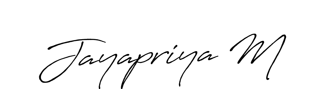 if you are searching for the best signature style for your name Jayapriya M. so please give up your signature search. here we have designed multiple signature styles  using Antro_Vectra_Bolder. Jayapriya M signature style 7 images and pictures png