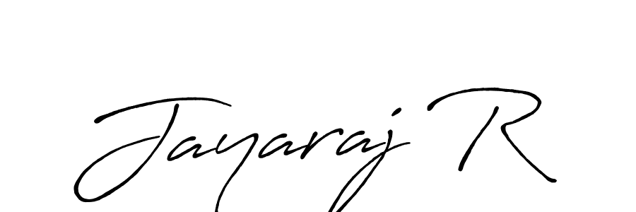 How to make Jayaraj R name signature. Use Antro_Vectra_Bolder style for creating short signs online. This is the latest handwritten sign. Jayaraj R signature style 7 images and pictures png