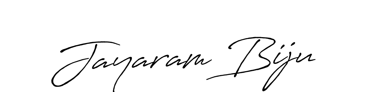 Make a beautiful signature design for name Jayaram Biju. With this signature (Antro_Vectra_Bolder) style, you can create a handwritten signature for free. Jayaram Biju signature style 7 images and pictures png