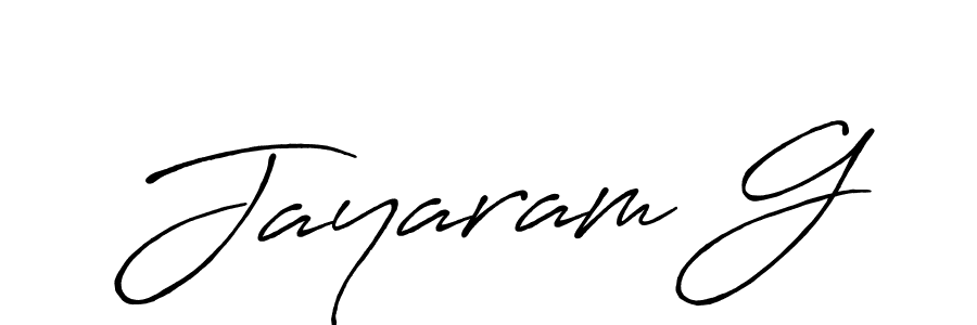 How to make Jayaram G signature? Antro_Vectra_Bolder is a professional autograph style. Create handwritten signature for Jayaram G name. Jayaram G signature style 7 images and pictures png